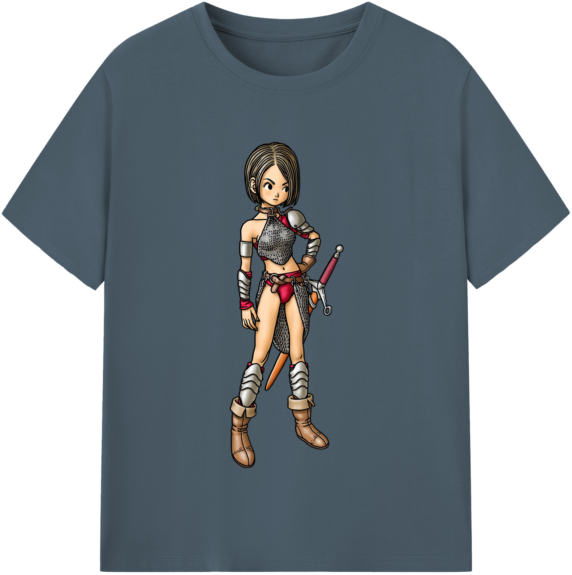 （画像用） ドラゴンクエスト Doragon Kuesuto Dragon Quest 綿100％半袖Tシャツ（フロントプリント）